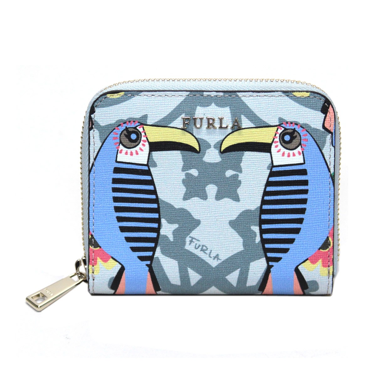 フルラ FURLA 928839 TONI CIELO PR84 B25 バビロン アニマルプリント ラウンドファスナー ミニ財布 BABYLON S ZIP AROUND ARUBA