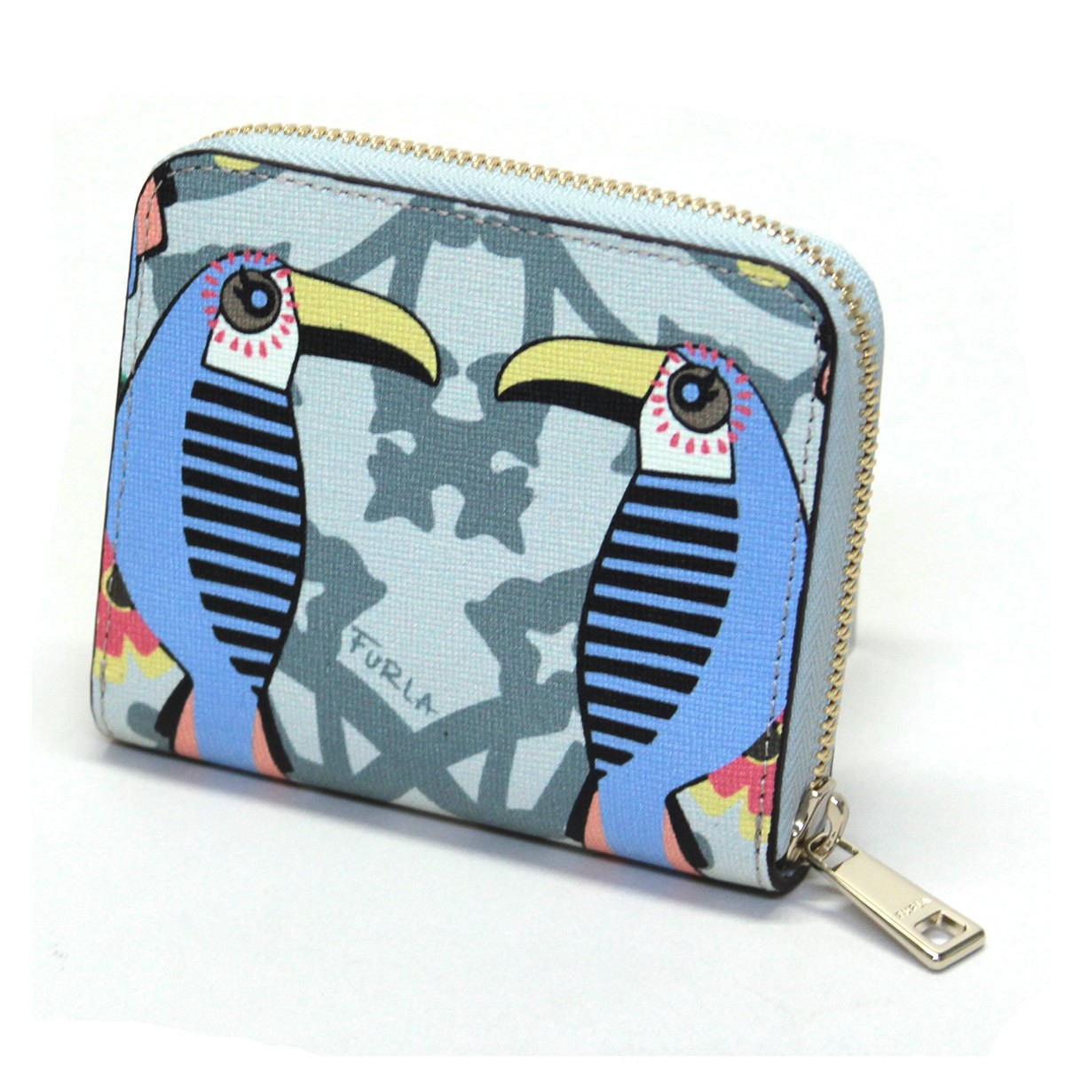 フルラ FURLA 928839 TONI CIELO PR84 B25 バビロン アニマルプリント ラウンドファスナー ミニ財布 BABYLON S ZIP AROUND ARUBA