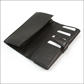 グッチ STIRRUP DETAIl カーフ Wホック 二つ折り長財布 ブラック 277717 ANK0G 1000
