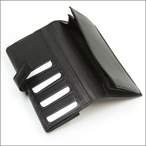 グッチ STIRRUP DETAIl カーフ Wホック 二つ折り長財布 ブラック 277717 ANK0G 1000