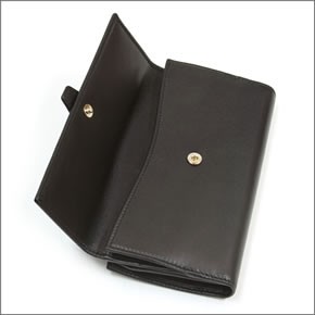 グッチ STIRRUP DETAIl カーフ Wホック 二つ折り長財布 ブラック 277717 ANK0G 1000