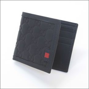 グッチ ラバーグッチシマ ウェブループ付 二つ折り財布 小銭入れ無し ブルー 225826 AF66N 8497