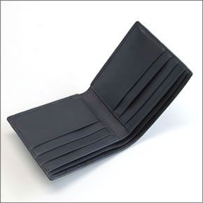 グッチ グッチシマ GGロゴメタルバー 二つ折り財布 小銭入れ無し ブルー　≪2014AW≫ 233100 AA61R 4009