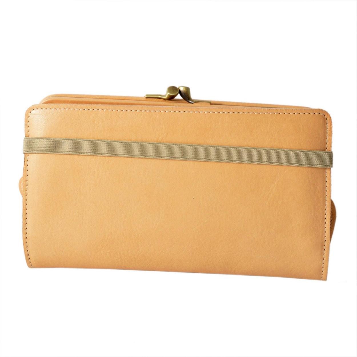 イルビゾンテ IL BISONTE C0671 P 120 Naturale がま口 二つ折り長財布 ロングウォレット CONTINENTAL