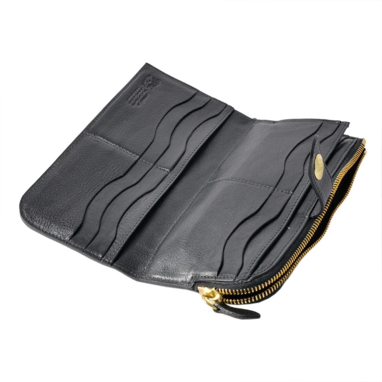 イルビゾンテ IL BISONTE C0782/MP 153 Nero 二つ折り長財布 ロングウォレット CONTINENTAL