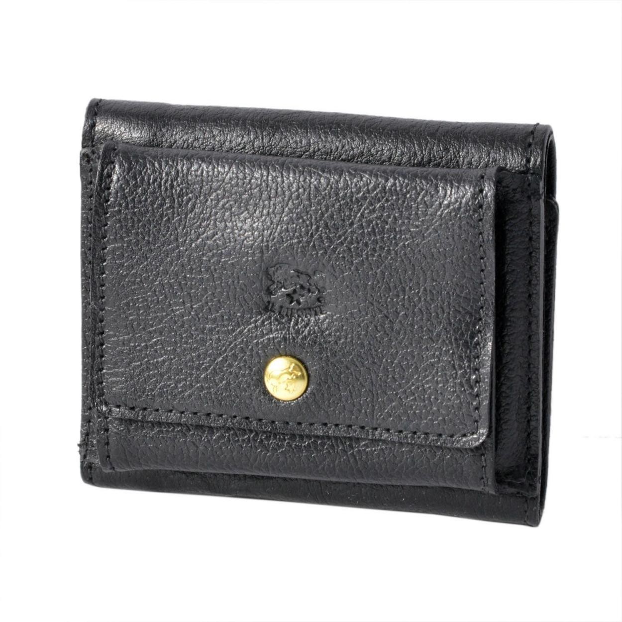 イルビゾンテ IL BISONTE C0940 P 135 Nero 三つ折り 財布 コンパクトウォレット WALLET
