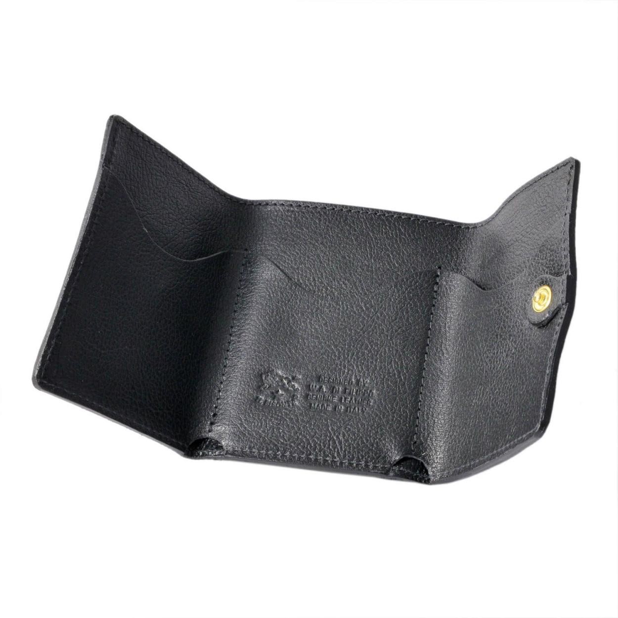 イルビゾンテ IL BISONTE C0940 P 135 Nero 三つ折り 財布 コンパクトウォレット WALLET