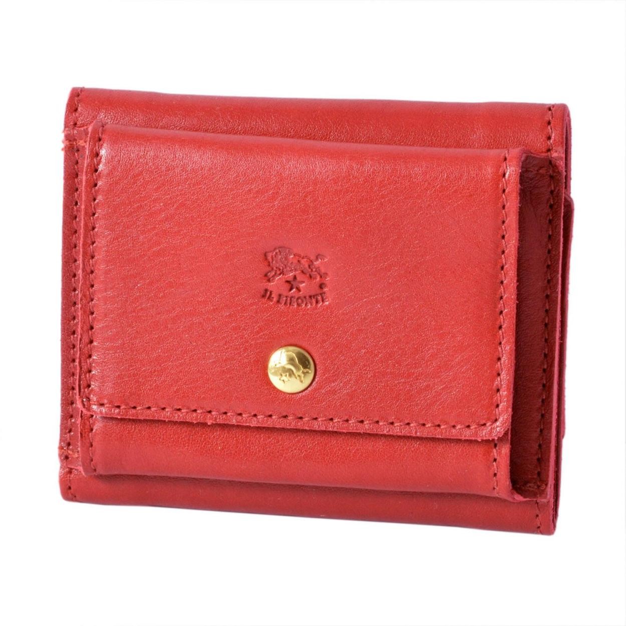 イルビゾンテ IL BISONTE C0940 P 245 Rosso 三つ折り 財布 コンパクトウォレット WALLET