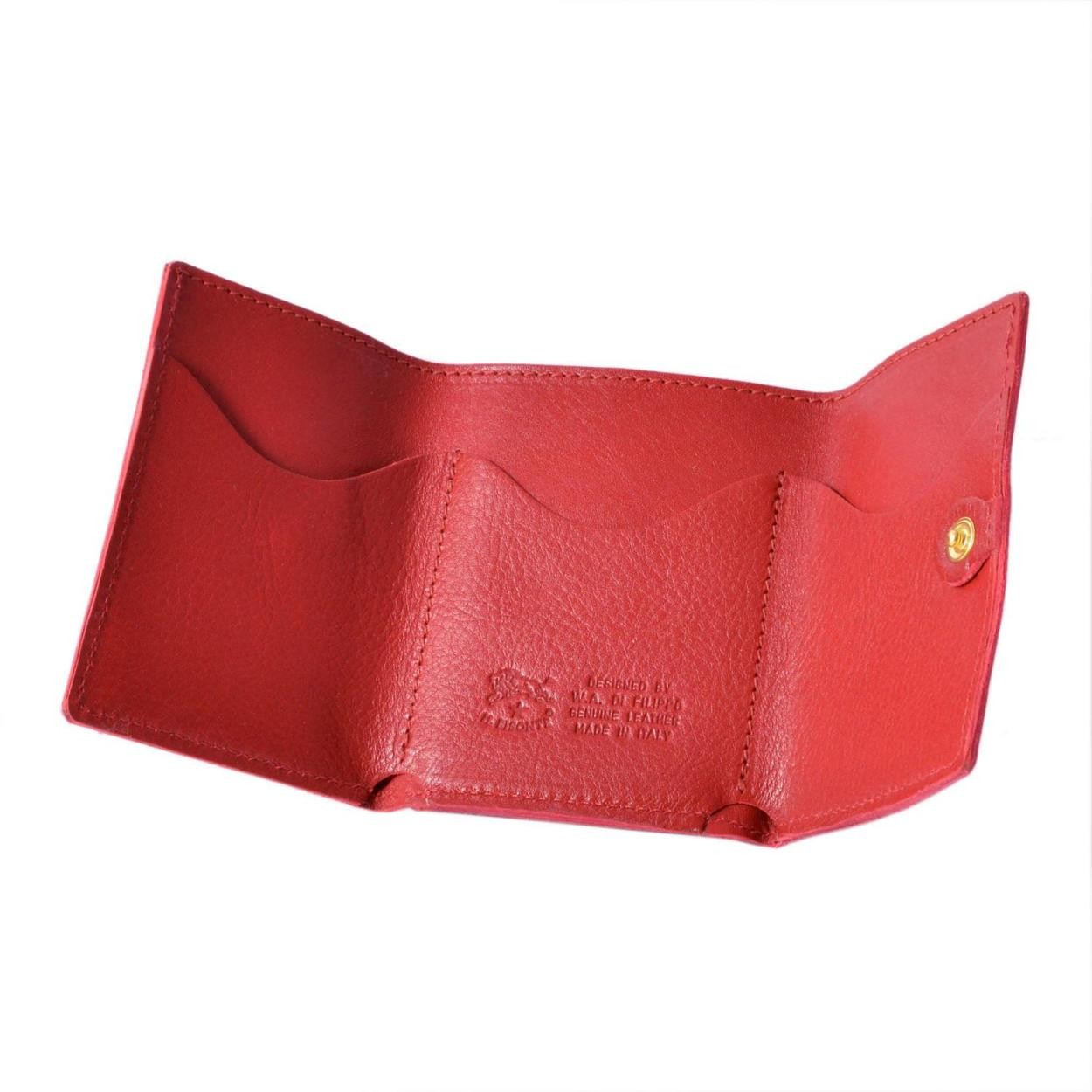 イルビゾンテ IL BISONTE C0940 P 245 Rosso 三つ折り 財布 コンパクトウォレット WALLET