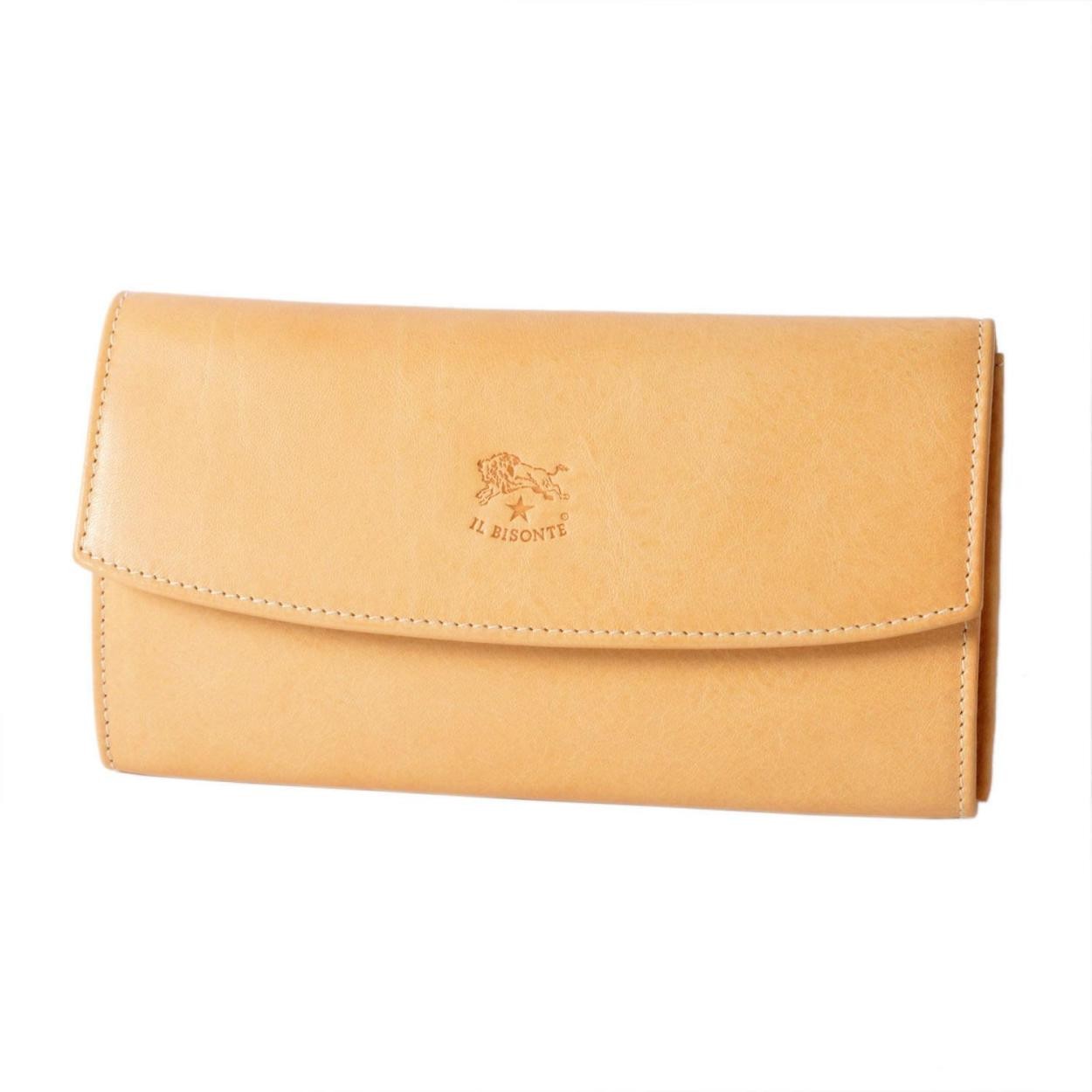 イルビゾンテ IL BISONTE C0961 P 120 Naturale 二つ折り長財布 ロングウォレット CONTINENTAL