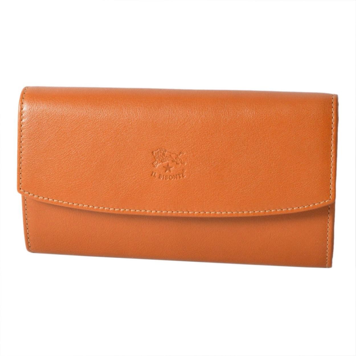 イルビゾンテ IL BISONTE C0961 P 145 Caramel 二つ折り長財布 ロングウォレット CONTINENTAL