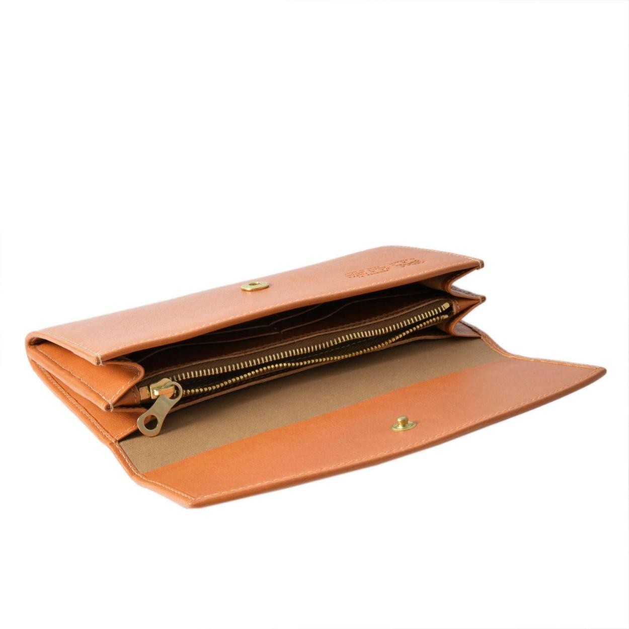 イルビゾンテ IL BISONTE C0961 P 145 Caramel 二つ折り長財布 ロングウォレット CONTINENTAL