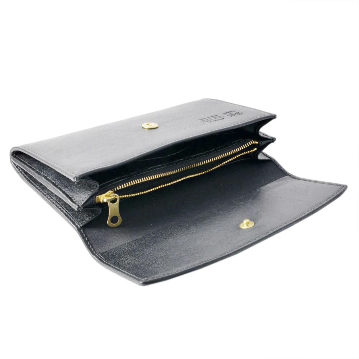 イルビゾンテ IL BISONTE C0961 P 153 Nero 二つ折り長財布 ロングウォレット CONTINENTAL