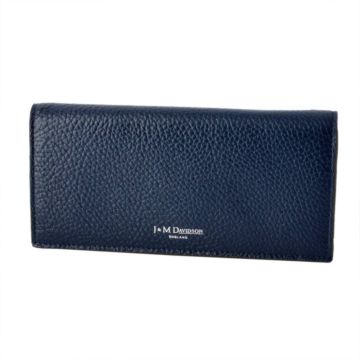 ジェイアンドエムデヴィッドソン J&M DAVIDSON  10081N 7266 3850 NEW NAVY スタッズ ウォレット 二つ折り長財布 STUDS WALLET