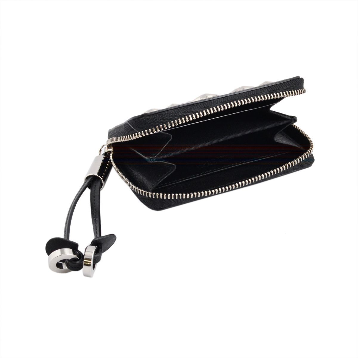 ジミーチュウ JIMMY CHOO NELLIE/CST 161 BLACK スタースタッズ付 ラウンドファスナー小銭入れ コインケース