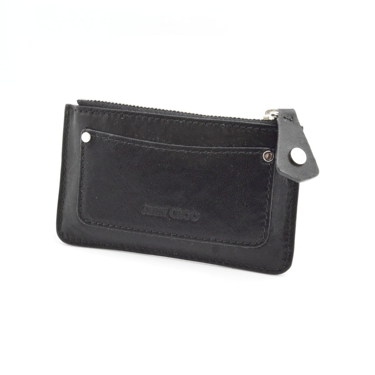ジミーチュウ JIMMY CHOO NANCY/CST 123 BLACK スタースタッズ  キーリング付 コインケース マルチポーチ