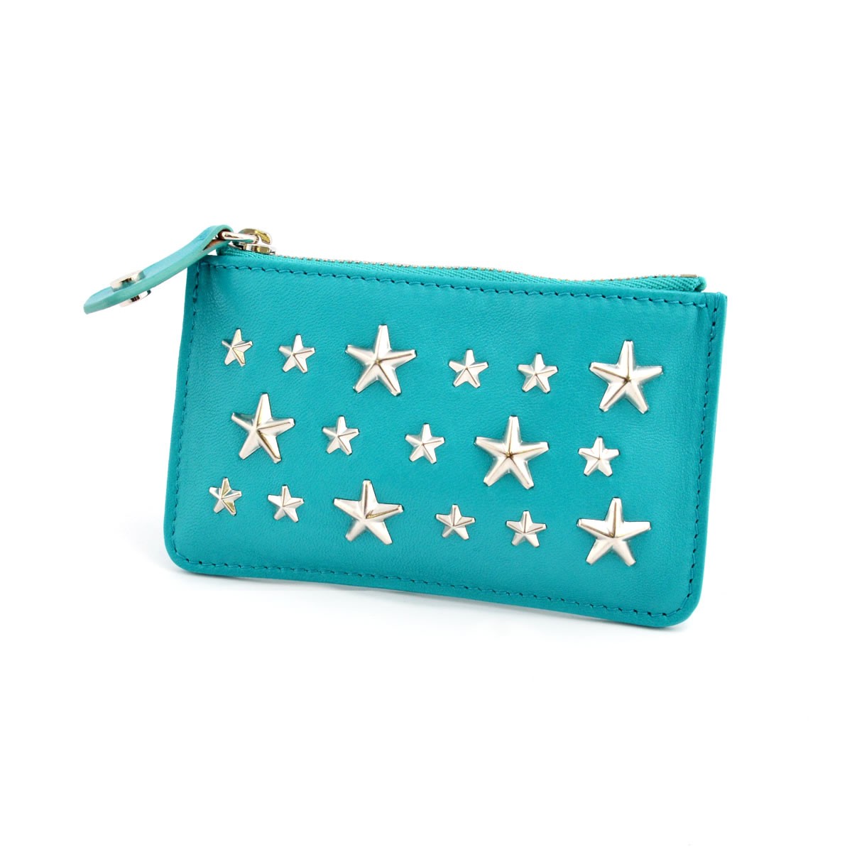 ジミーチュウ JIMMY CHOO NANCY/CST 161 MALIBU スタースタッズ  キーリング付 コインケース マルチポーチ