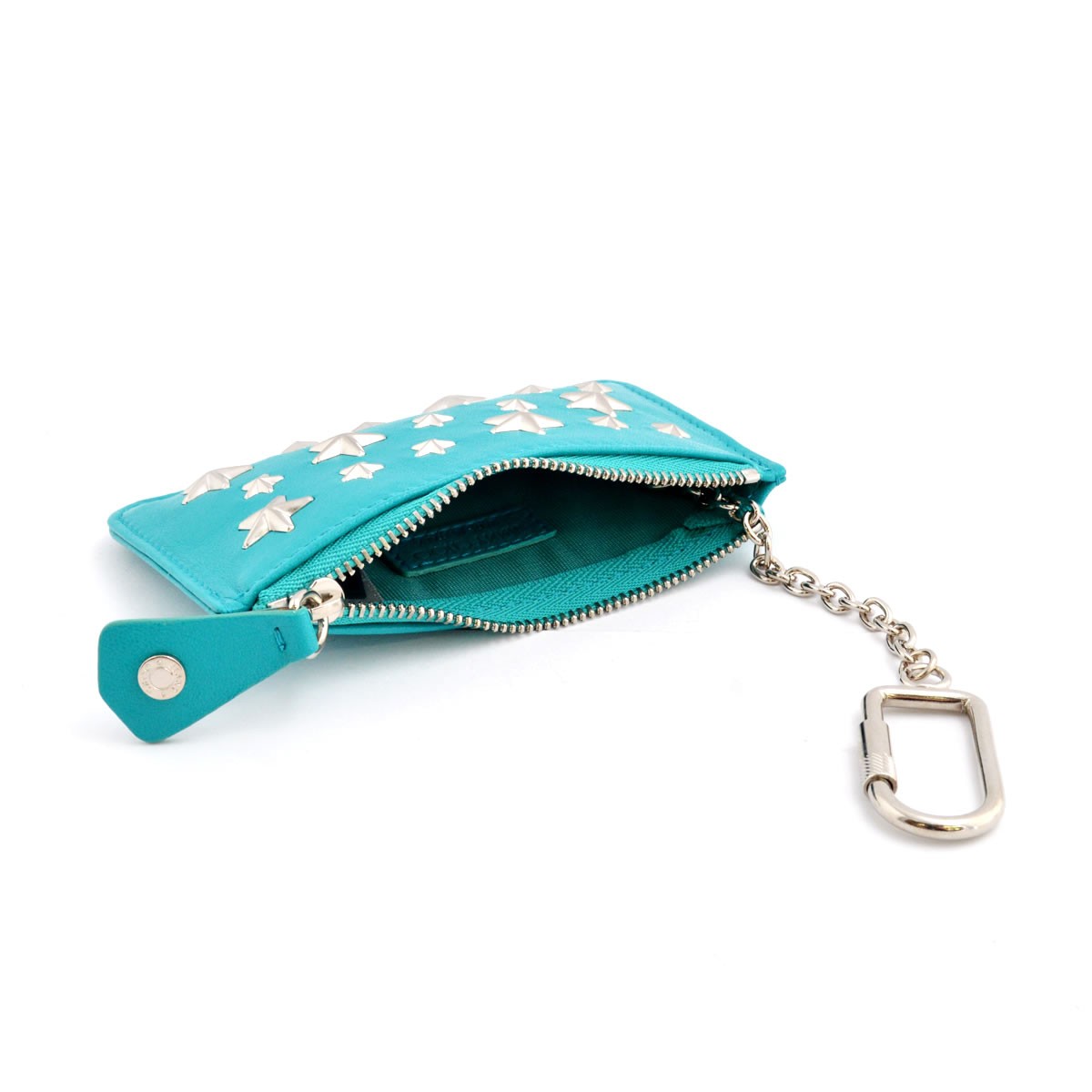 ジミーチュウ JIMMY CHOO NANCY/CST 161 MALIBU スタースタッズ  キーリング付 コインケース マルチポーチ