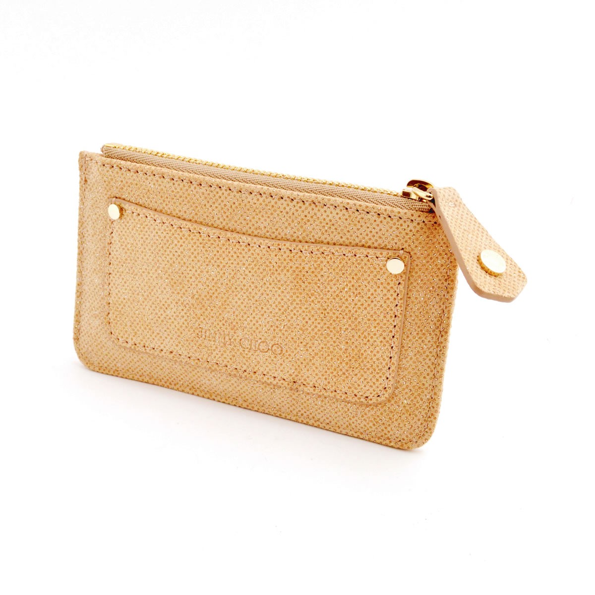 ジミーチュウ JIMMY CHOO NANCY/MXU 161 NUDE/ROSE GOLD METALLIC MIX スタースタッズ キーリング付 コインケース マルチポーチ