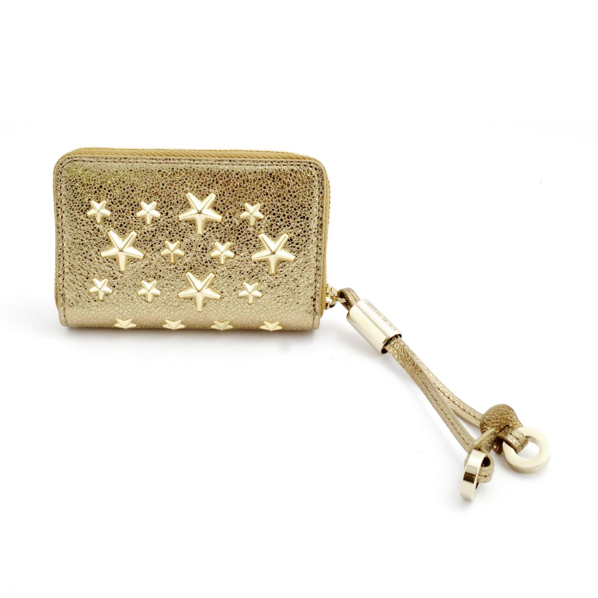 ジミーチュウ JIMMY CHOO NELLIE/GTR 161 GOLD/GOLD スタースタッズ ラウンドファスナー小銭入れ コインケース