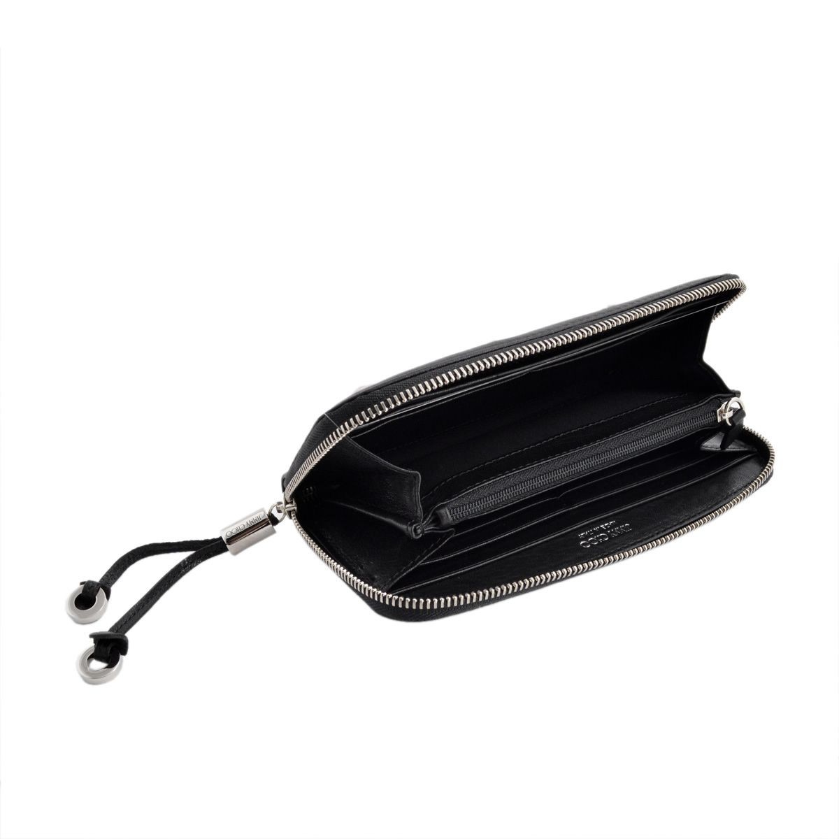 ジミーチュウ JIMMY CHOO FILIPA/CST 010003 BLACK スタースタッズ ラウンドファスナー長財布 ロングウォレット