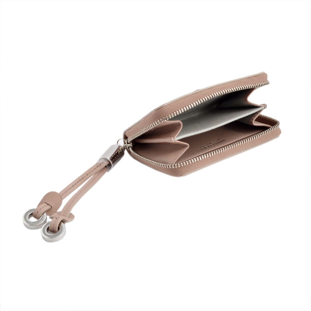 ジミーチュウ JIMMY CHOO NELLIE/LTR 162 BALLET PINK/SILVER GUNMETAL METALLIC MIX スタースタッズ ラウンドファスナー小銭入れ コインケース