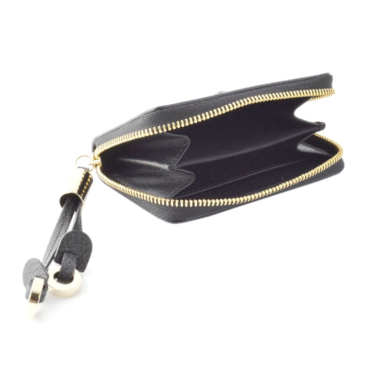 ジミーチュウ JIMMY CHOO NELLIE/EMG 164 BLACK スターエンボス ラウンドファスナー小銭入れ コインケース
