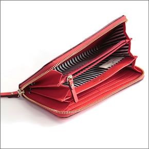 ケイトスペード Cobble Hill lacey ラウンドファスナー長財布  ソフトペプルドレザー ≪2015SS≫ PWRU1801 615 Geranium