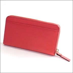 ケイトスペード Cobble Hill lacey ラウンドファスナー長財布  ソフトペプルドレザー ≪2015SS≫ PWRU1801 615 Geranium