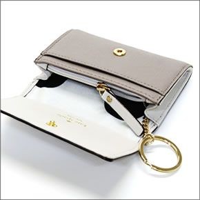 ケイトスペード CEDAR STREET Darla  バイカラー キーリング付 マルチケース（小銭・定期・カード入れ付） サフィアーノレザー ≪2015SS≫ PWRU3897 154 Pebble/Warm Putty