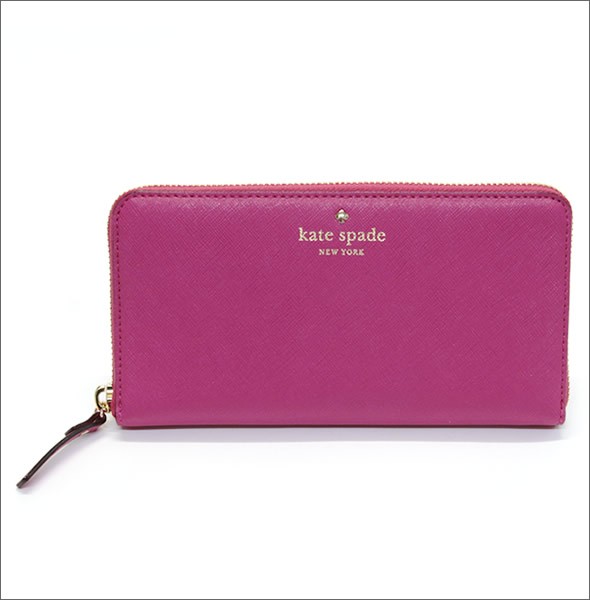 ケイトスペード CEDAR STREET Lacey ラウンドファスナー長財布 サフィアーノレザー ≪2015SS≫ PWRU3898 698 Sweetheart Pink