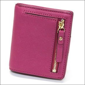 ケイトスペード CEDAR STREET Small Stacy 二つ折りミニ財布 （札・小銭・定期・カード入れ付） サフィアーノレザー ≪2015SS≫ PWRU3906 698 Sweetheart Pink