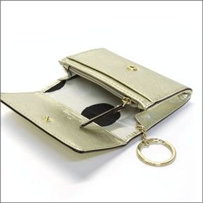 ケイトスペード CEDAR STREET Darla  キーリング付 マルチケース（小銭・定期・カード入れ付） サフィアーノレザー ≪2015SS≫ PWRU4058 711 Gold