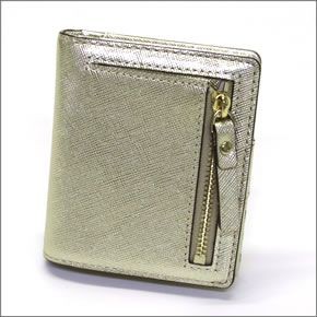 ケイトスペード CEDAR STREET Small Stacy 二つ折りミニ財布 （札・小銭・定期・カード入れ付） サフィアーノレザー ≪2015SS≫ PWRU4059 711 Gold