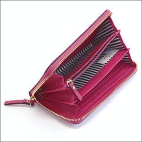 ケイトスペード Cobble Hill lacey ラウンドファスナー長財布  ソフトペプルドレザー ≪2015SS≫ PWRU1801 655 Deep Pink
