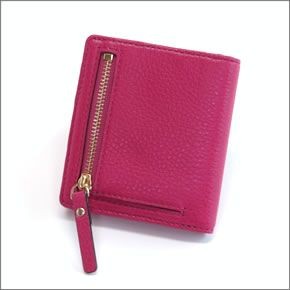 ケイトスペード COBBLE HILL Small Stacy 二つ折りミニ財布 （札・小銭・定期・カード入れ付） ソフトペプルドレザー ≪2015SS≫ PWRU3310 655 Deep Pink