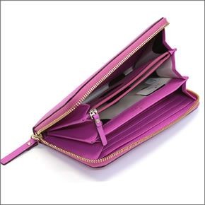 ケイトスペード CEDAR STREET Lacey PWRU3898 670 Vivid Snapdragon ラウンドファスナー長財布 サフィアーノレザー ≪2015SS≫