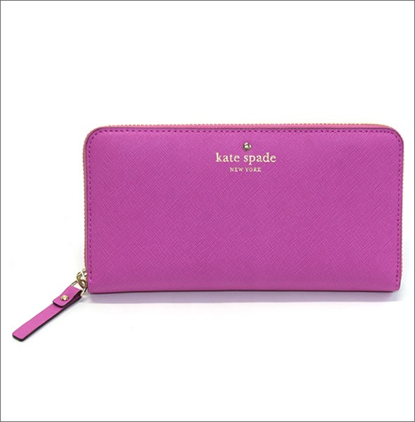 ケイトスペード CEDAR STREET Lacey PWRU3898 670 Vivid Snapdragon ラウンドファスナー長財布 サフィアーノレザー ≪2015SS≫