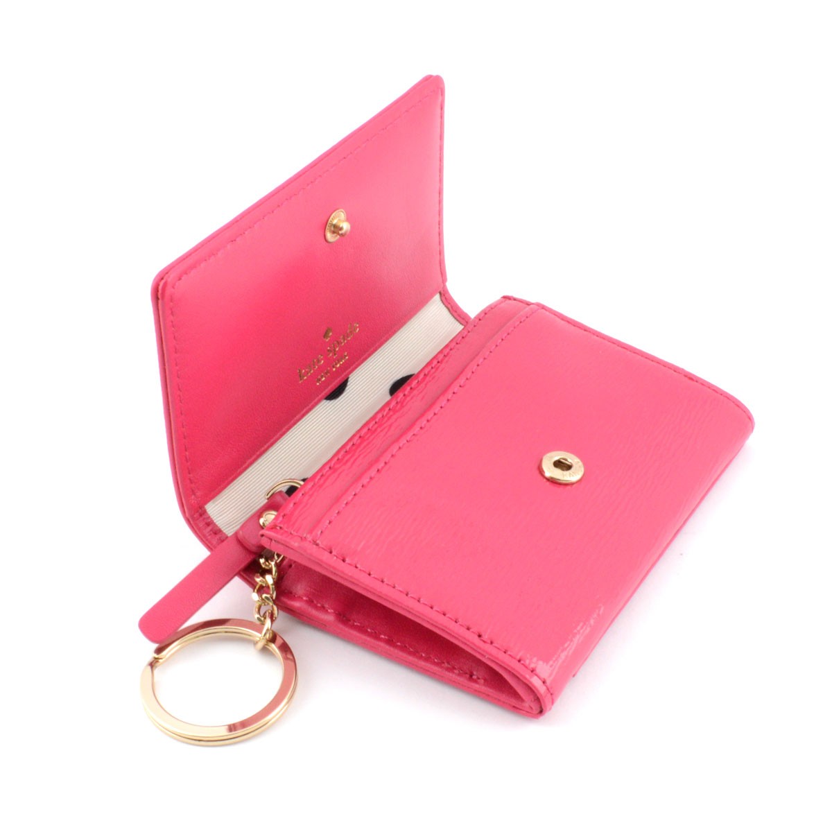 ケイトスペード Kate Spade PWRU4044 694 Cedar Street Patent Darla キーリング付 マルチケース 小銭・定期・カード入れ付