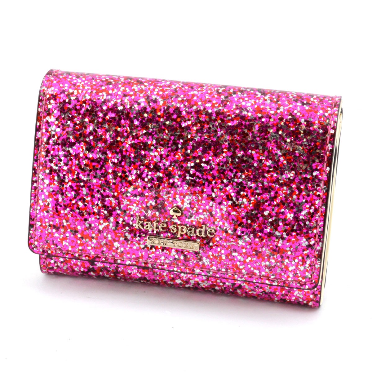 ケイトスペード Kate Spade PWRU4534 645 Glitter Bug Darla キーリング付 マルチケース 小銭・定期・カード入れ付