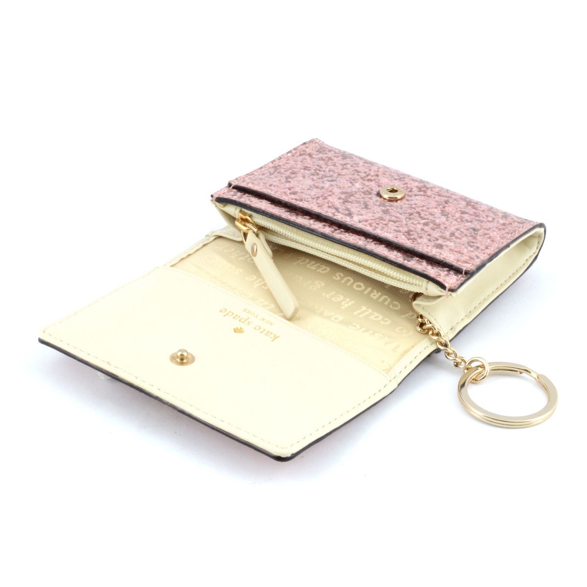 ケイトスペード Kate Spade PWRU4534 686 Glitter Bug Darla キーリング付 マルチケース 小銭・定期・カード入れ付
