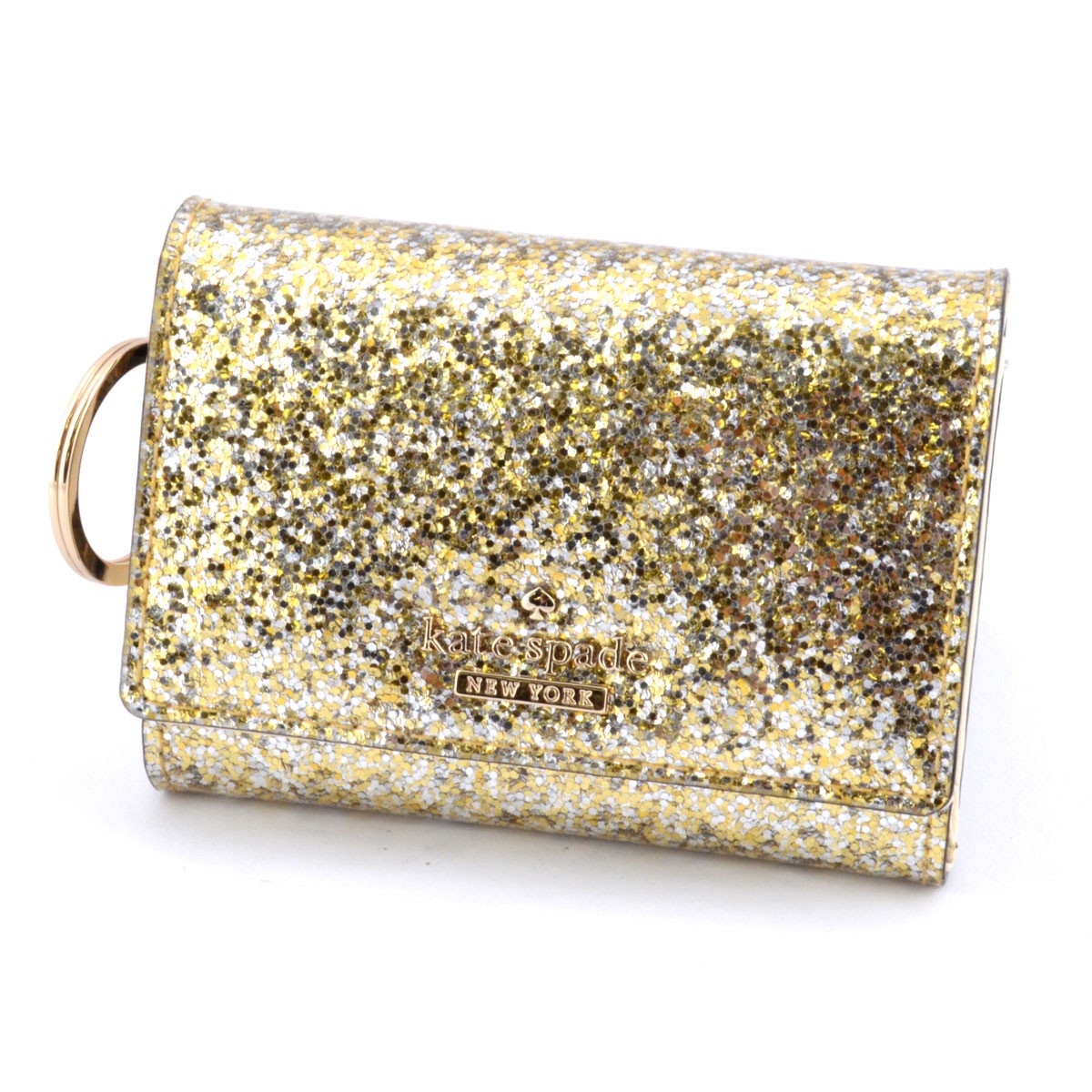 ケイトスペード Kate Spade PWRU4534 757 Glitter Bug Darla キーリング付 マルチケース 小銭・定期・カード入れ付
