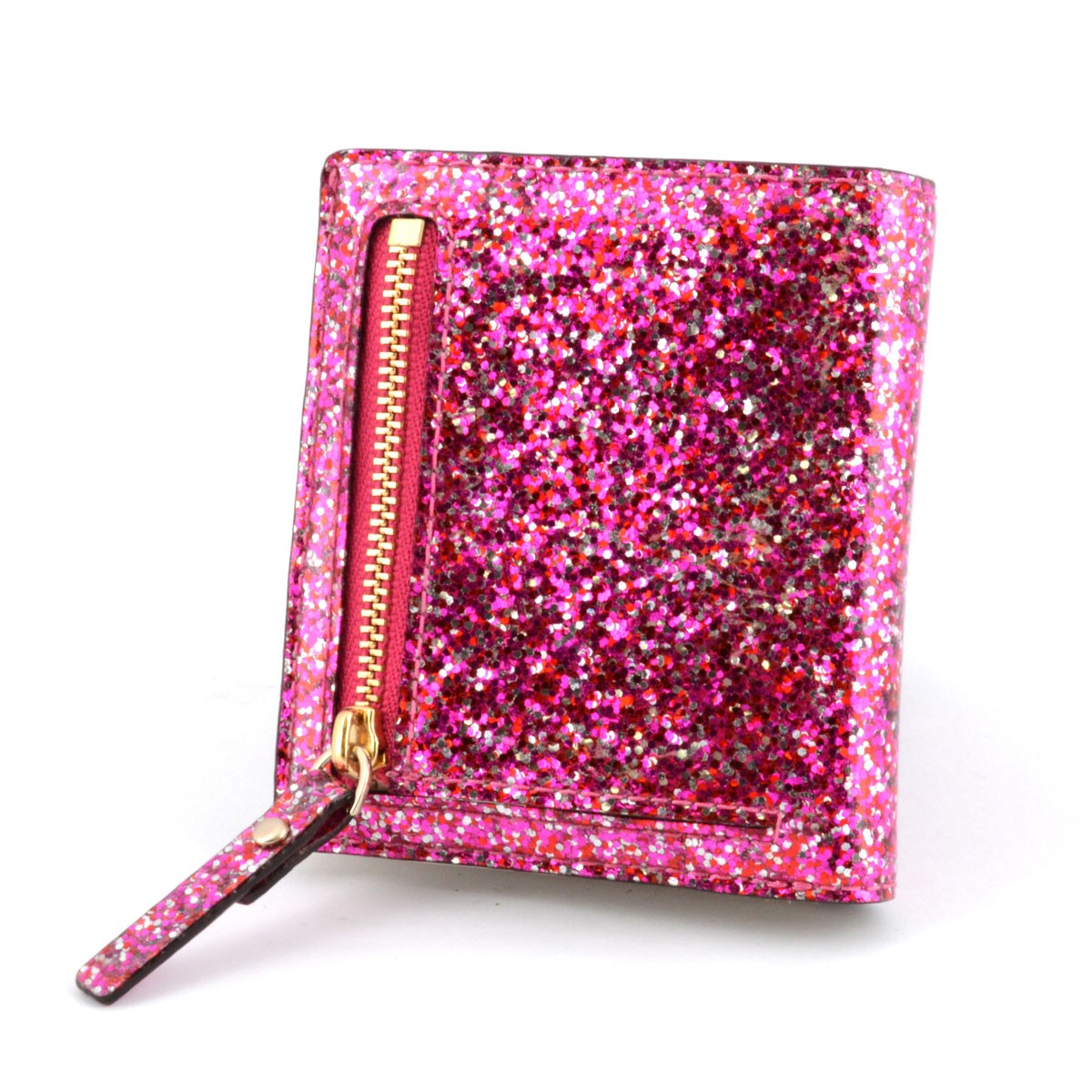 ケイトスペード Kate Spade PWRU4535 645 Glitter Bug Small Stacy 二つ折りミニ財布 札・小銭・定期・カード入れ付