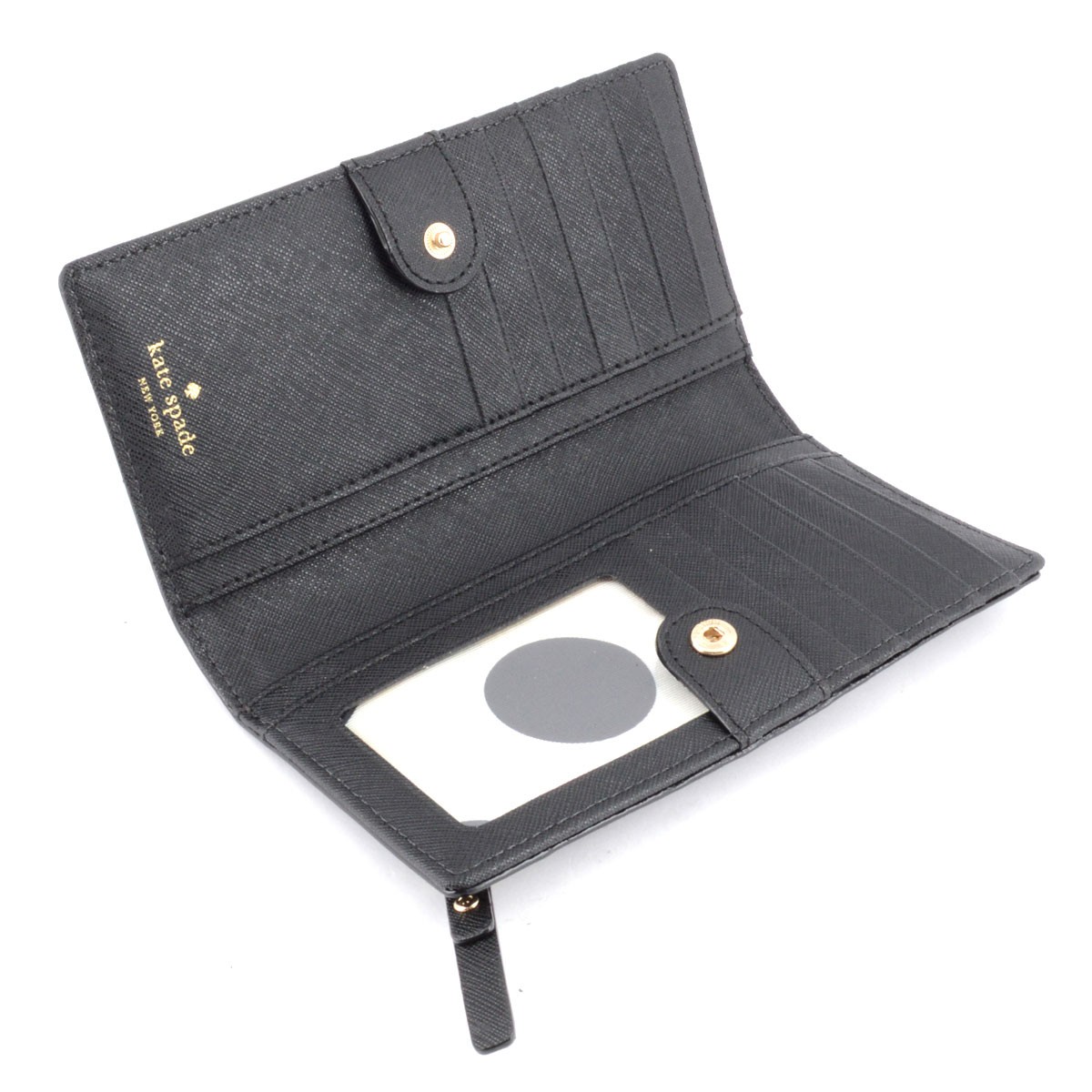ケイトスペード Kate Spade PWRU3905 001 Black Cedar Street Stacy 背面ファスナー小銭入れ付 二つ折り長財布