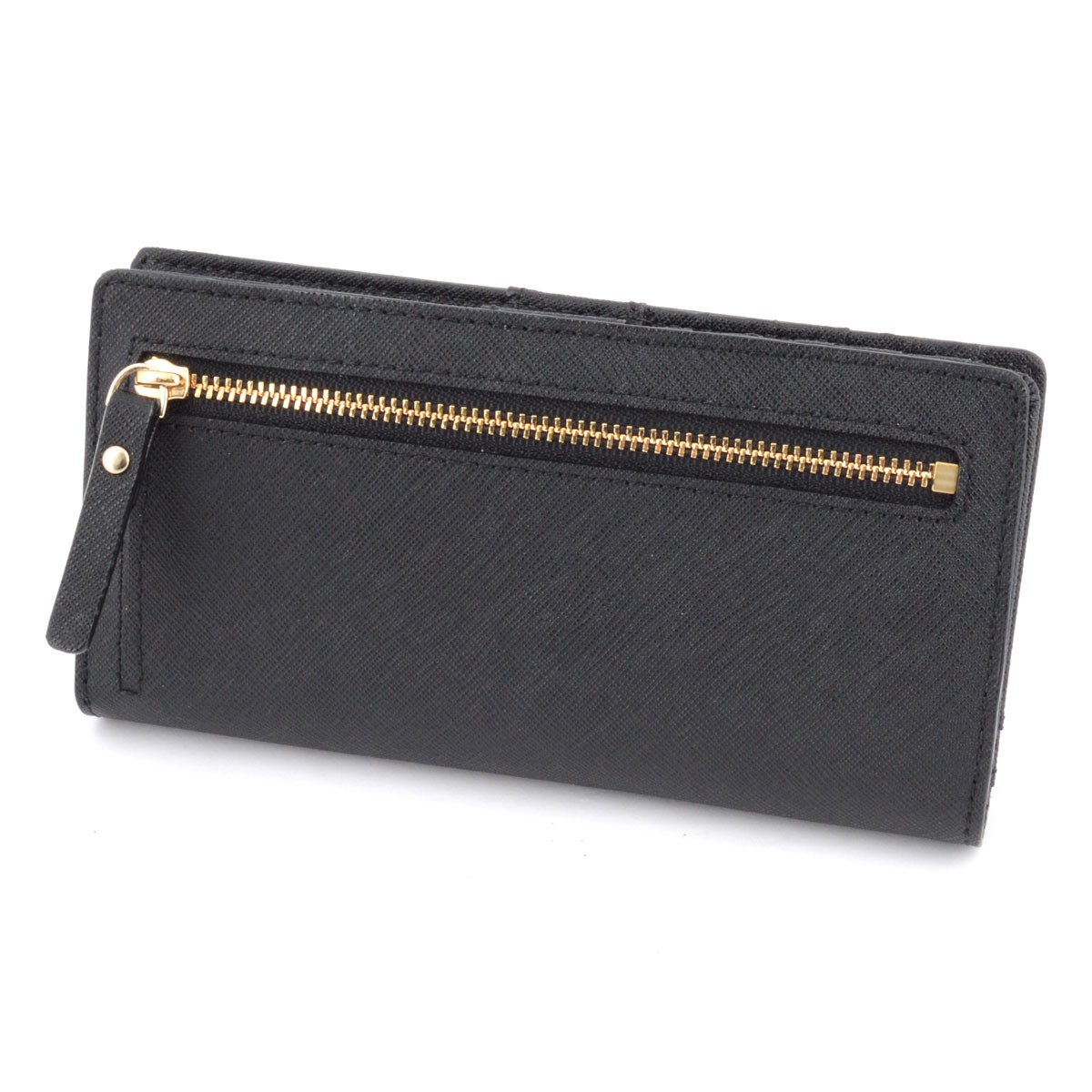 ケイトスペード Kate Spade PWRU3905 001 Black Cedar Street Stacy 背面ファスナー小銭入れ付 二つ折り長財布