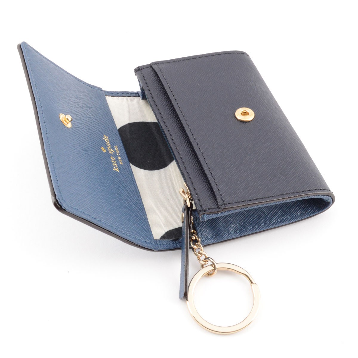 ケイトスペード Kate Spade PWRU3897 431 Holiday Denim/Off Shore Cedar Street Darla キーリング付 マルチケース 小銭・定期・カード入れ付