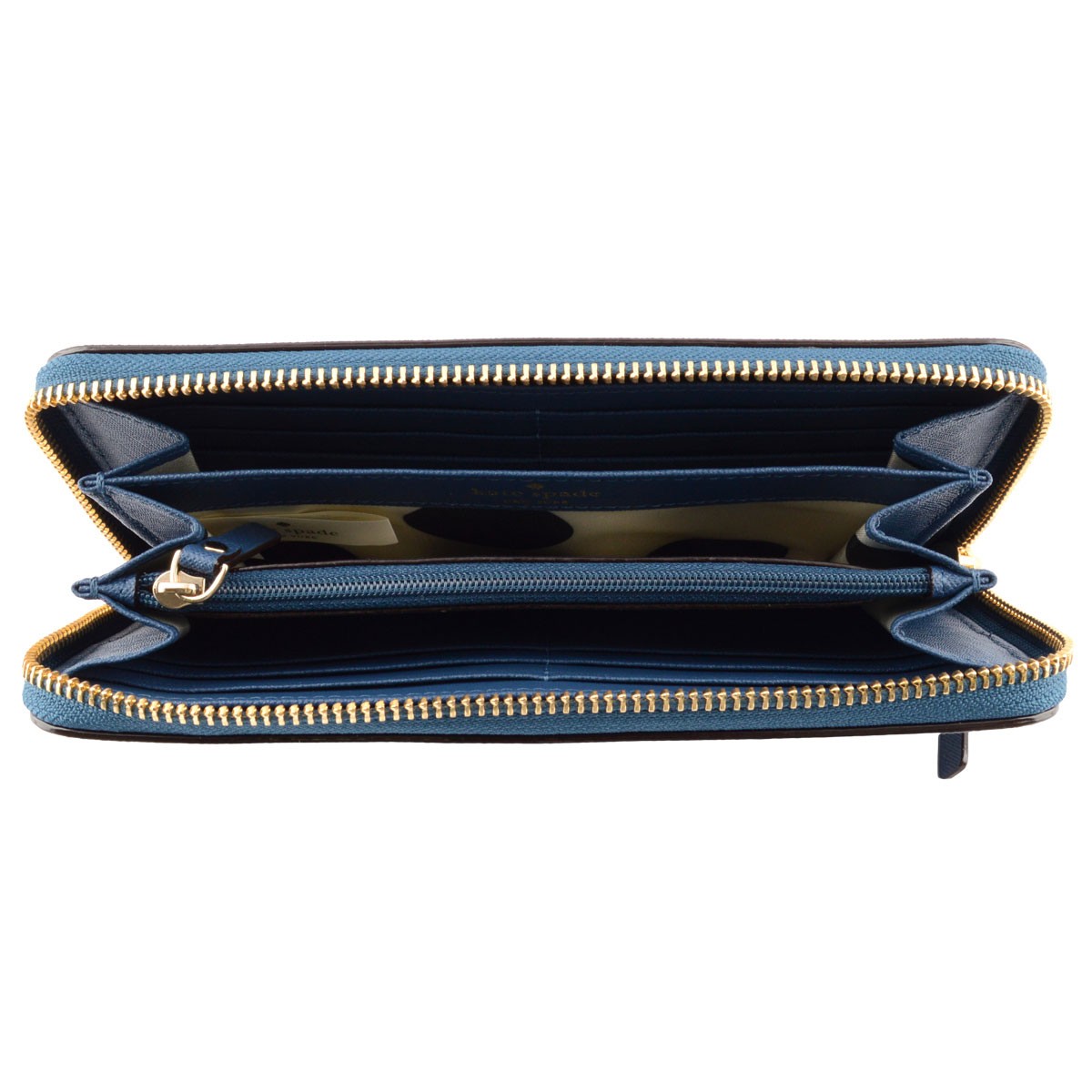 ケイトスペード Kate Spade PWRU3898 431 Holiday Denim/Off Shore Cedar Street Lacey ラウンドファスナー長財布