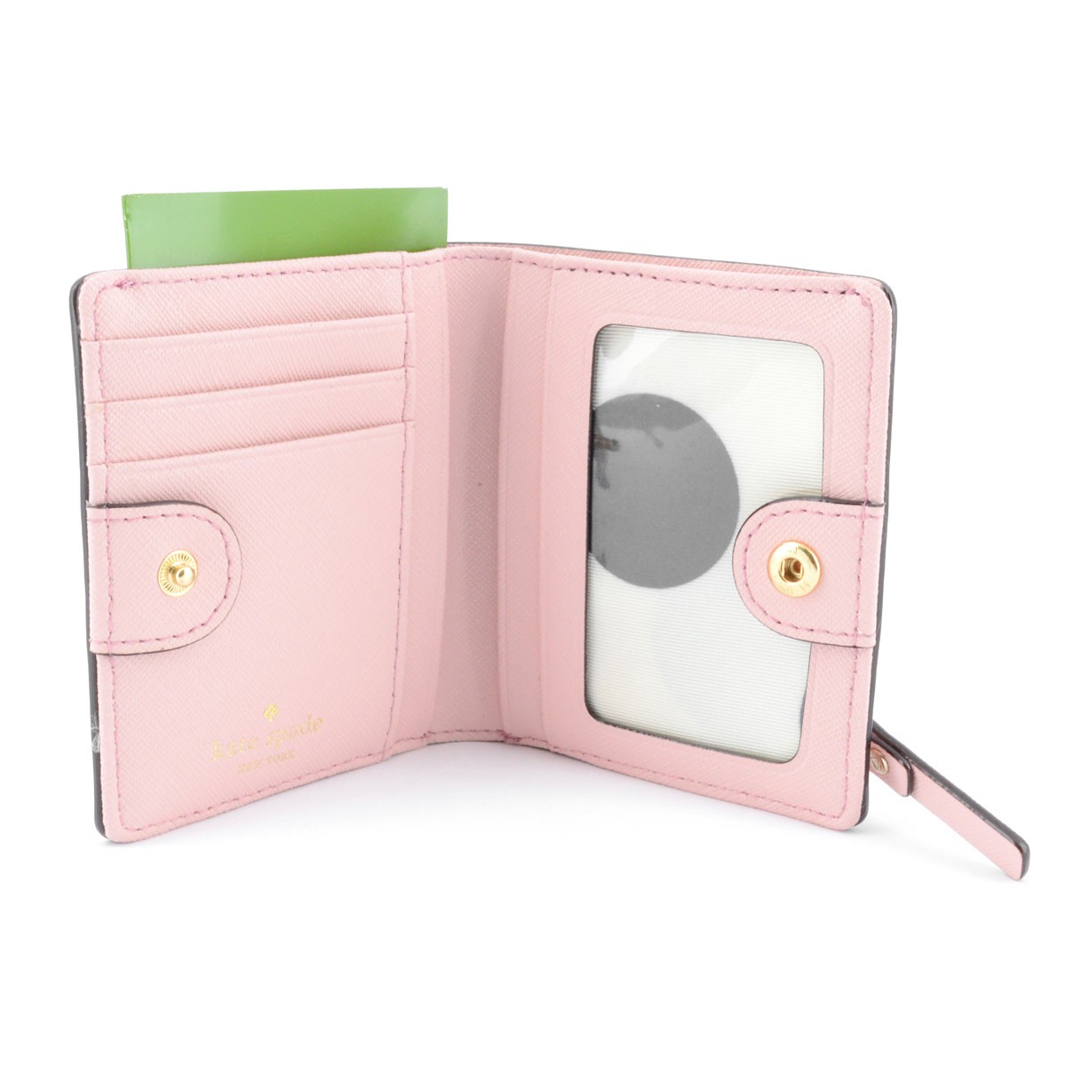 ケイトスペード Kate Spade PWRU3906 265 Rose Jade Cedar Street Small Stacy 二つ折りミニ財布 札・小銭・定期・カード入れ付