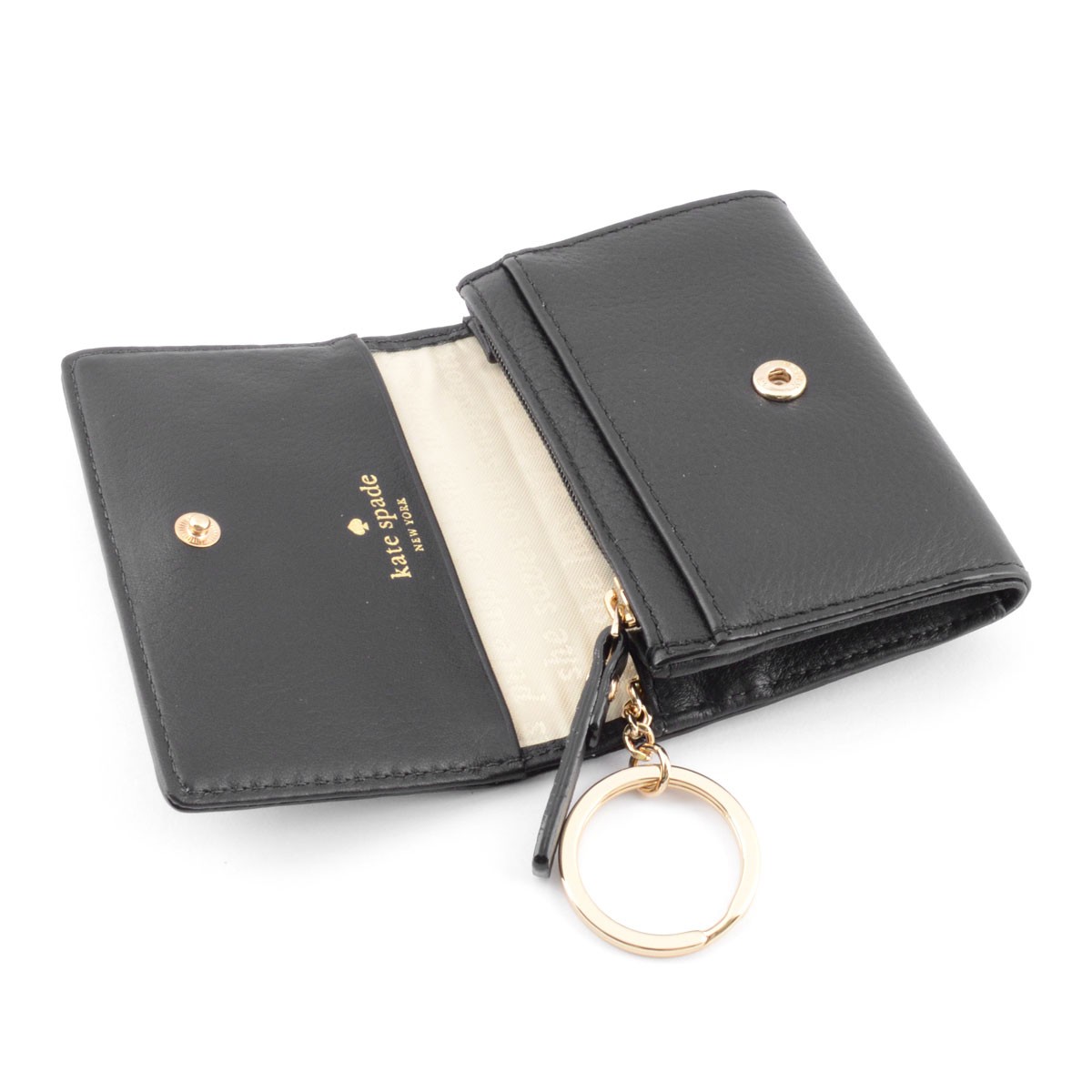 ケイトスペード Kate Spade PWRU4240 001 Black Renny Drive Darla リボンモチーフ キーリング付 マルチケース 小銭・定期・カード入れ付