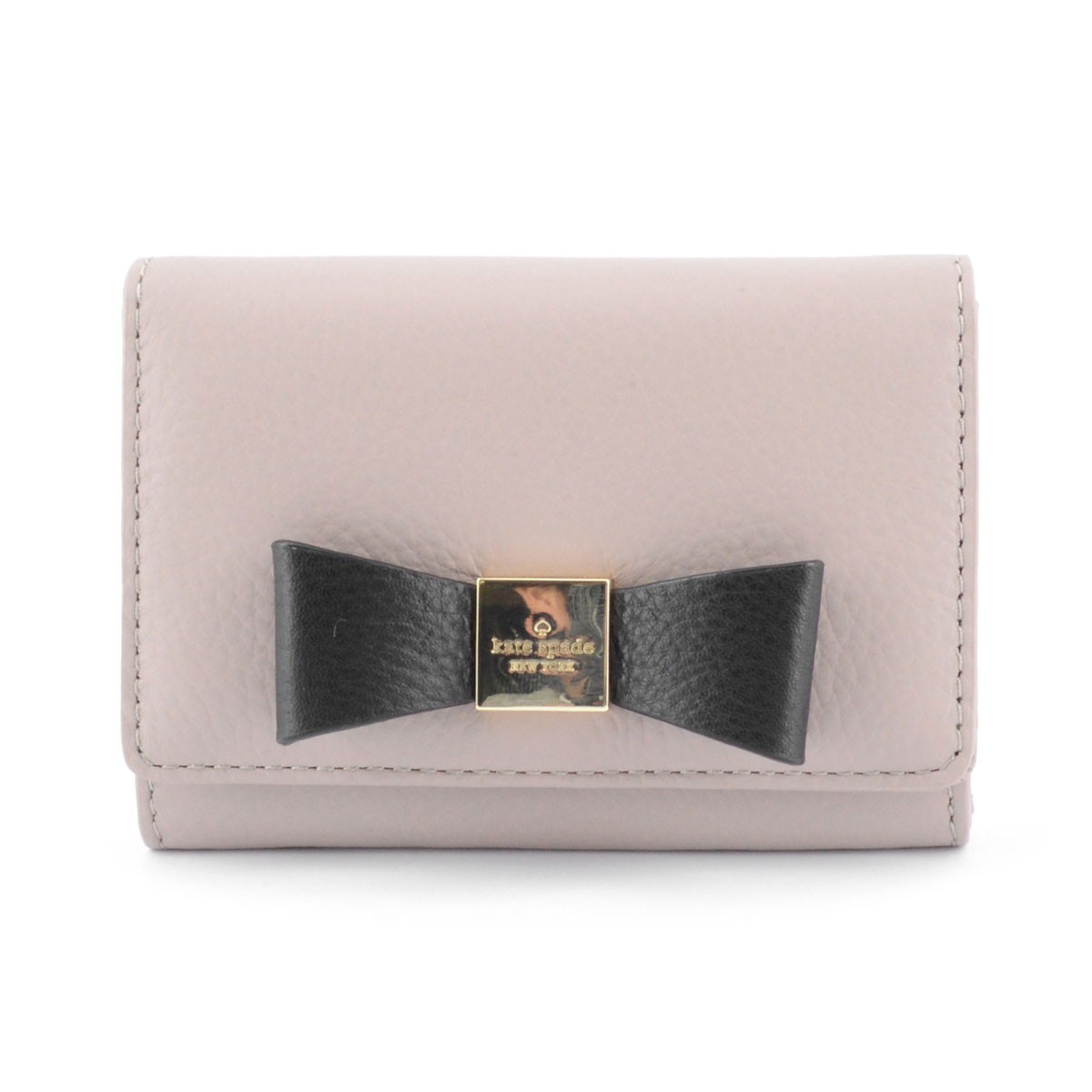 ケイトスペード Kate Spade PWRU4240 274 Mousse Frosting/Black Renny Drive Darla リボンモチーフ キーリング付 マルチケース 小銭・定期・カード入れ付